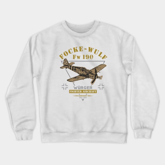 Focke-Wulf Fw 190 Crewneck Sweatshirt by Military Style Designs